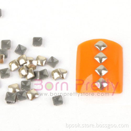 1 bag 2mm gold square stud rhinestone Acrylic UV Gel Nail art
